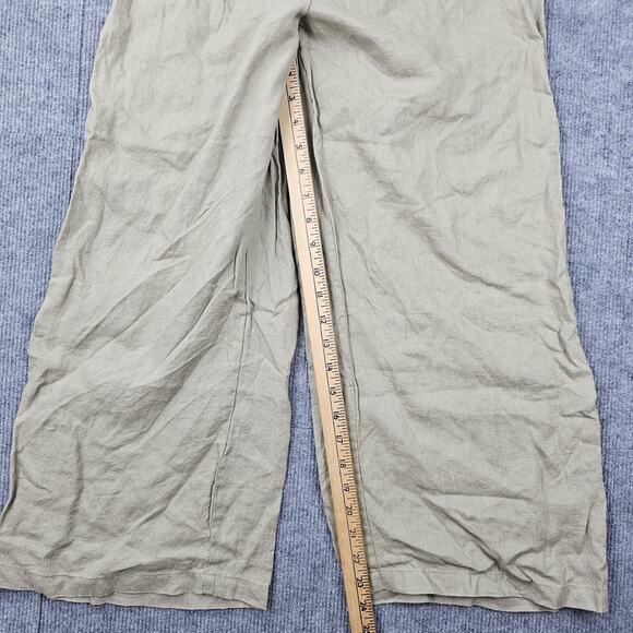Tahari Pants Womens Large Linen Wide Leg Pull On Casual Lightweight Coastal - Picture 3 of 6